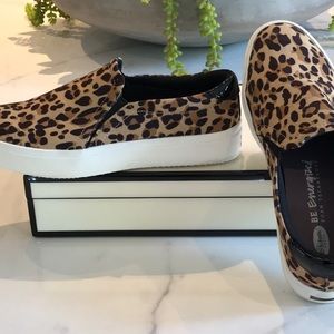 Leopard print slip on sneaker